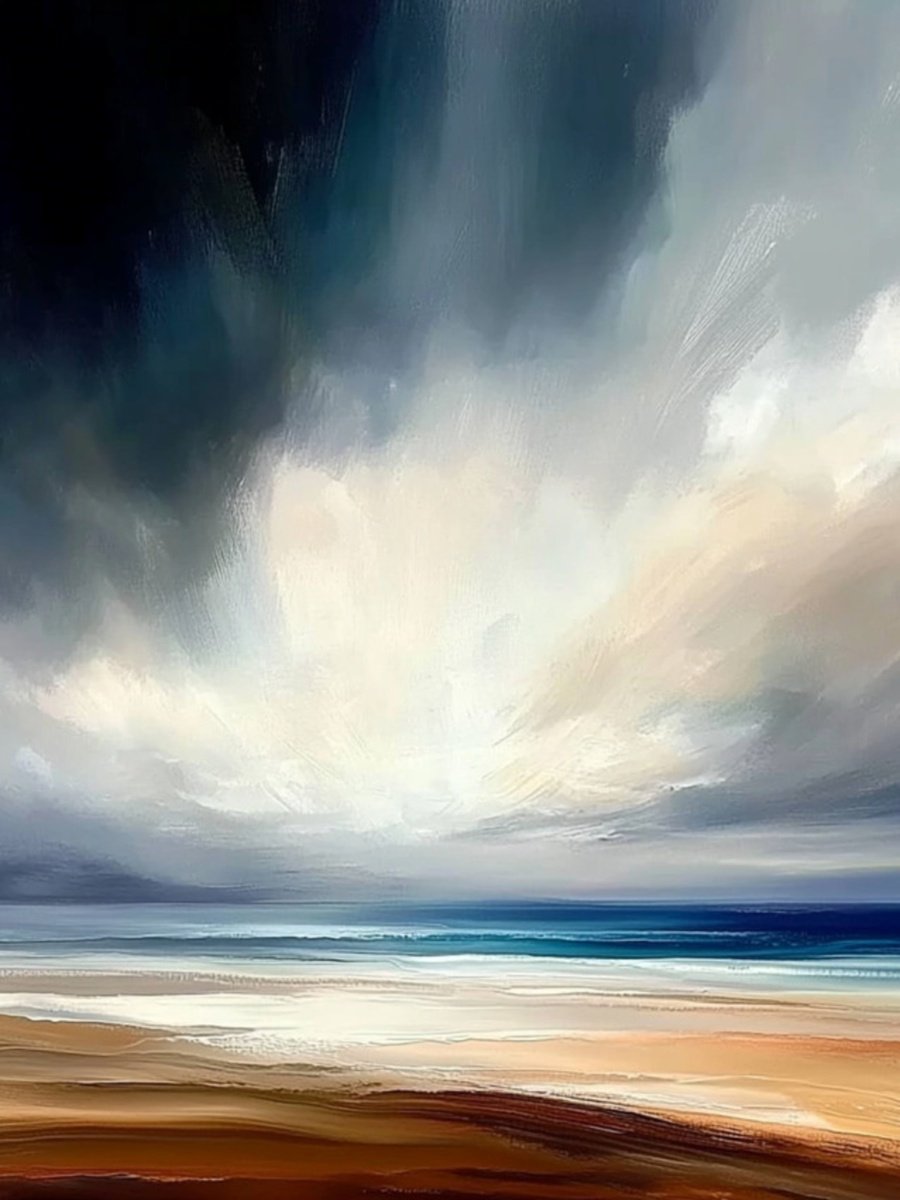 Impressionistic Landscape Print By Elena Avanesova, 24 X 31, Mallorcatherapy Mocha Mousse, Original Artwork