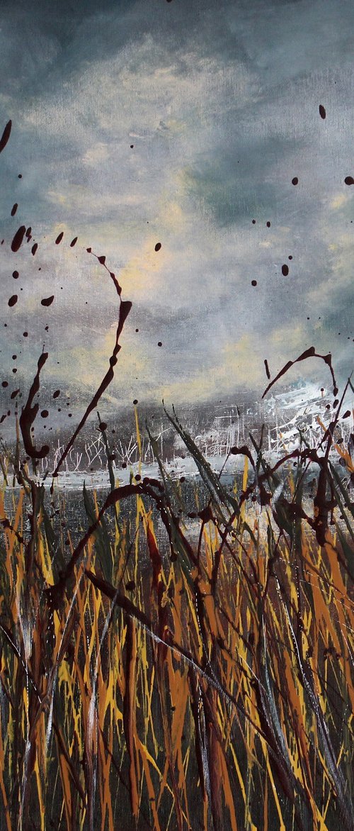 "Tormenting Beauty"# 2 - Original abstract landscape by Cecilia Frigati