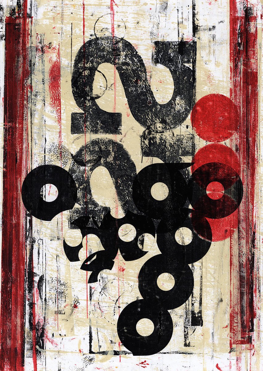 Abstract Collage By Petr Strnad, 11 X 14", Formation 13., Original Artwork