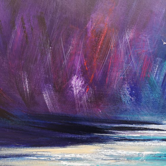 "Chasing Rainbows" - Cornish Seascape, Art, Skyscape