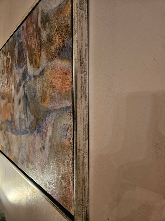 Afterimage. abstract painting, framed