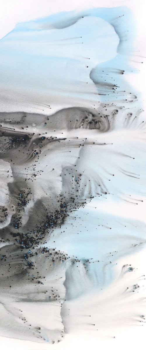 Nature 220 — Abstract Windblown Ice Blue by Muriel Napoli
