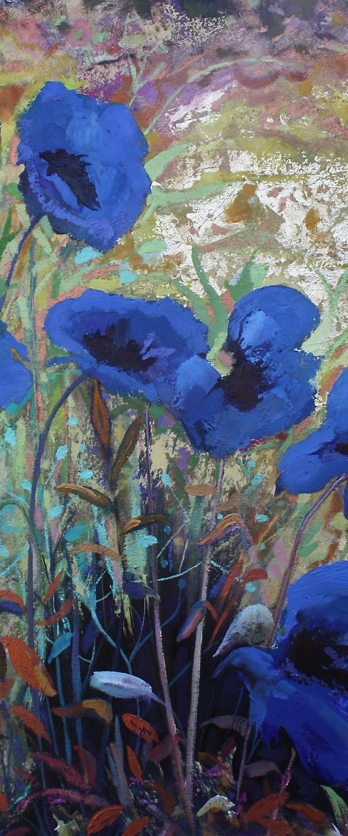 Among Blue Poppies II by Simon Jones
