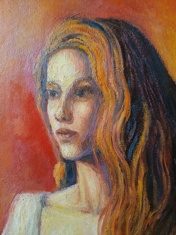 Portrait of young woman