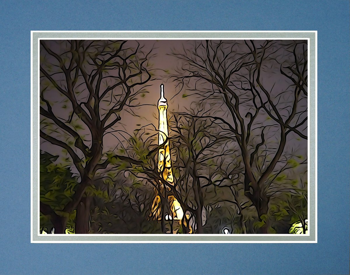 Paris Eiffel Tower photo digital illustration by Robin Clarke