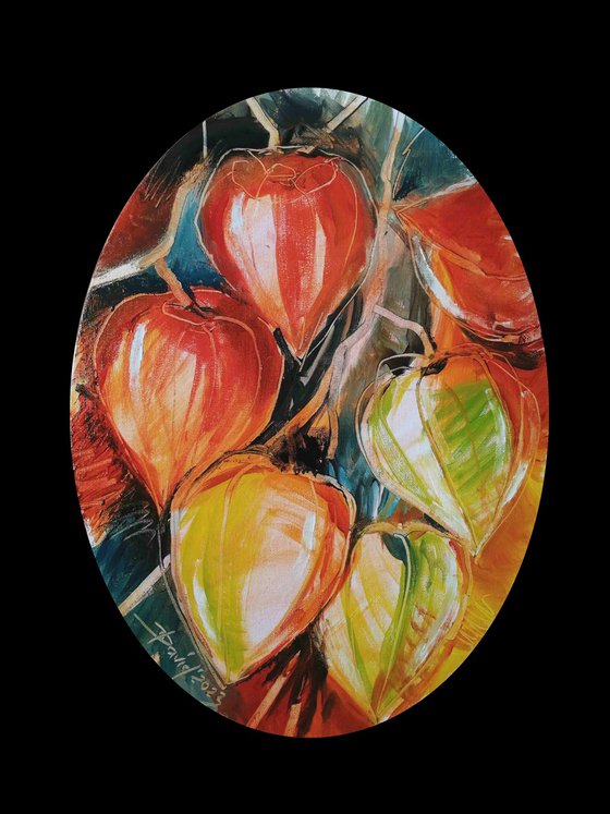Physalis in oval-shaped