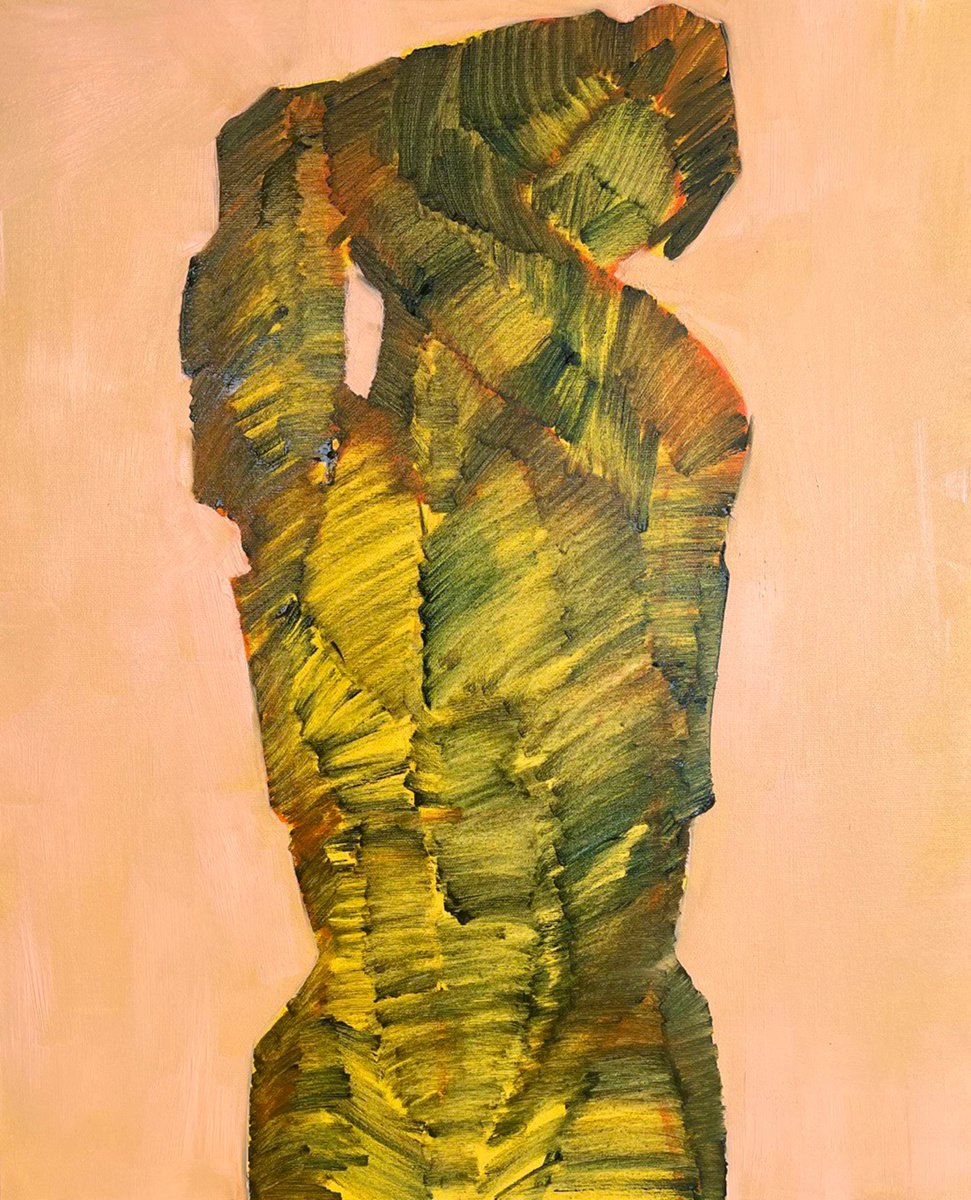 FLINT - golden man painting by Anna Bondar
