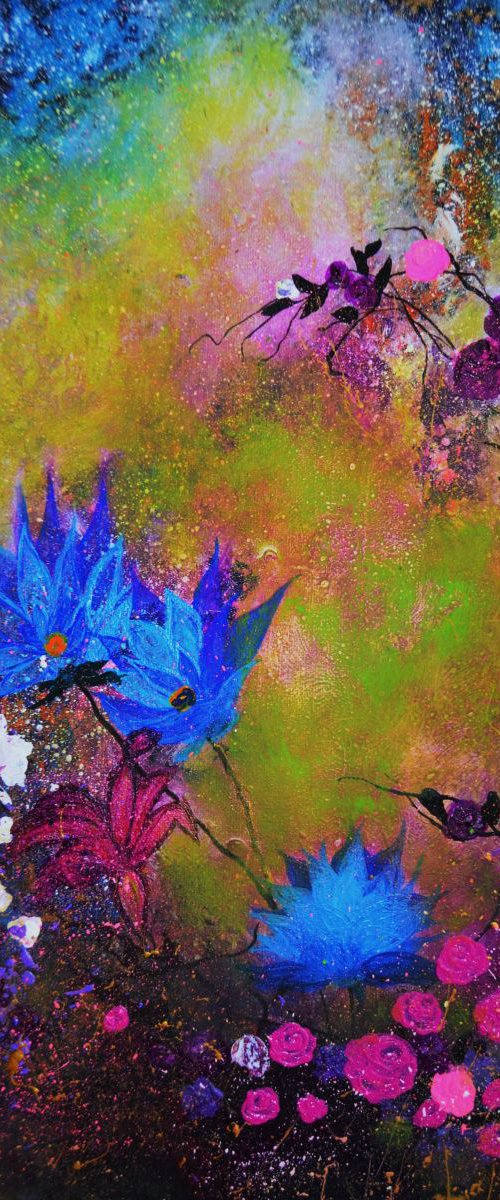 Abstract floral purple "Summer dream" by Henrieta Angel