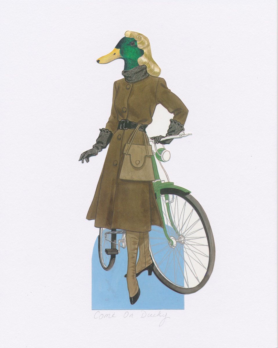 Come On Ducky | Cross-Dressing Birds Series by Gina Ulgen