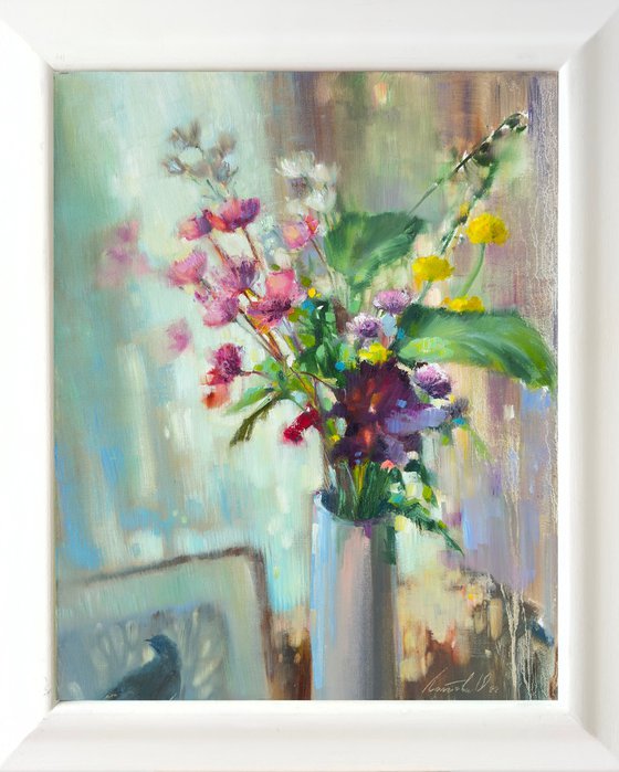 Flowers and a painting