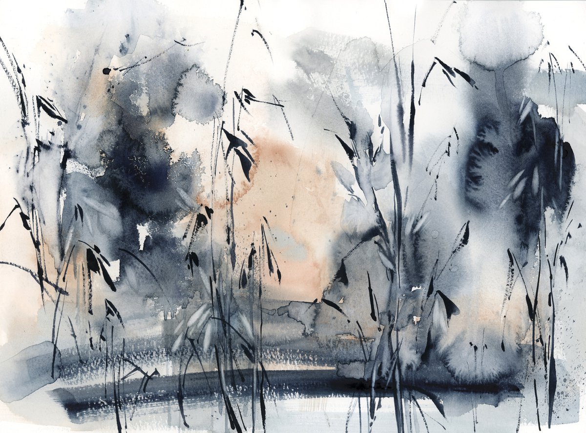 Abstract Landscape with Wild grass by Sophie Rodionov