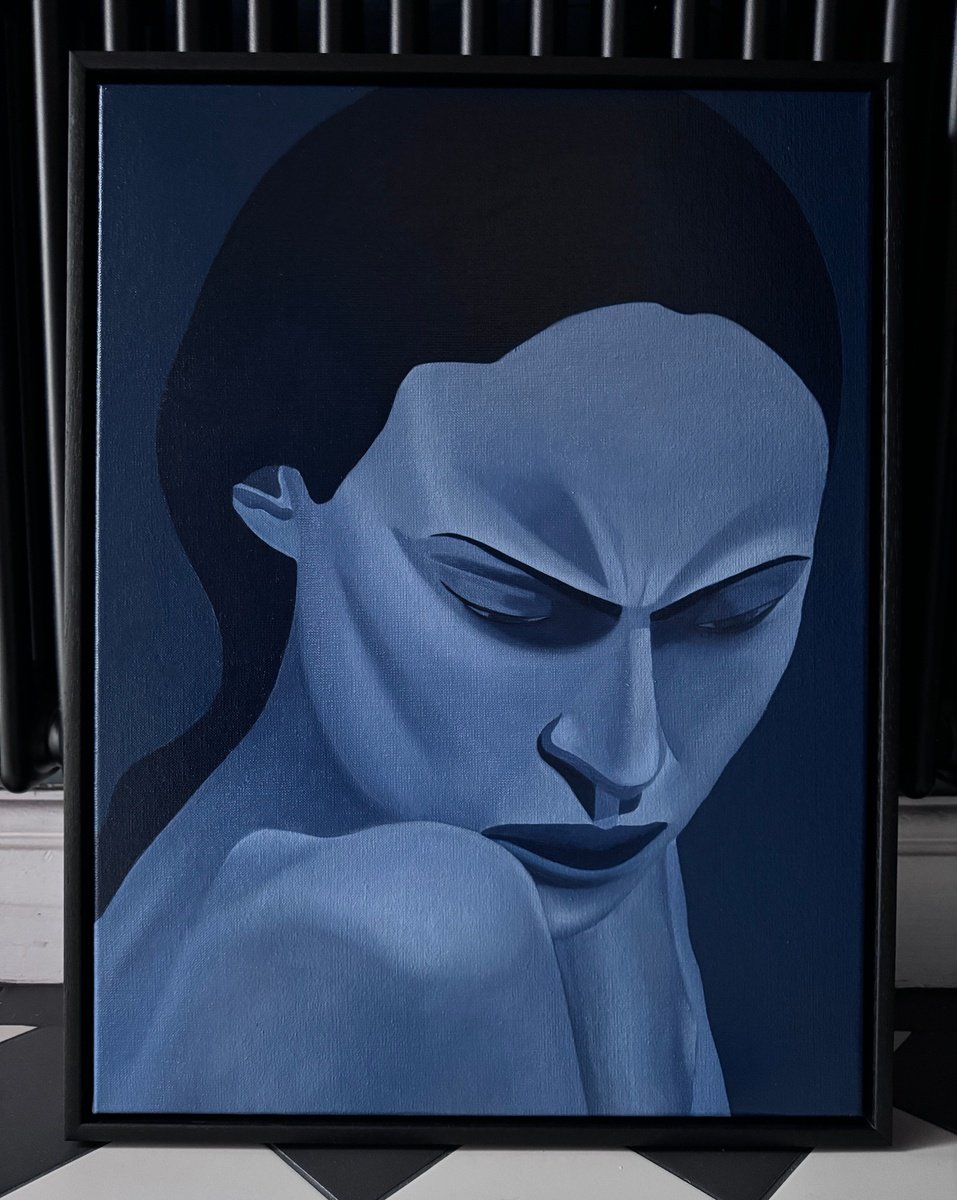 Impressionistic Portrait Oil Painting By Tim Muddiman, 19 X 25", Hunter, Original Artwork