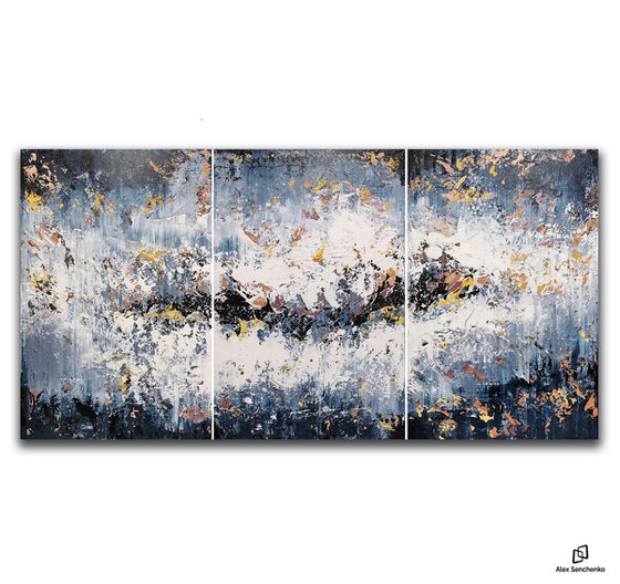 180x90cm. / Abstract triptych / Abstract 2179