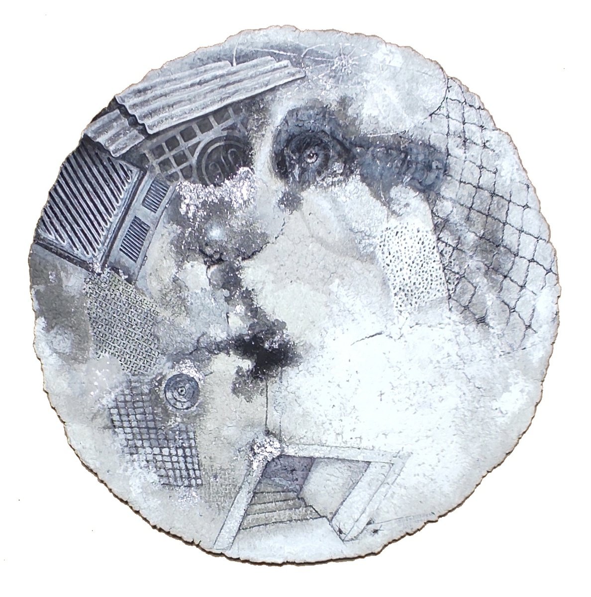 Urban And Pop Cityscapes Painting By Andromachi Giannopoulou, 27 X 27, Random Reflection, Original Artwork