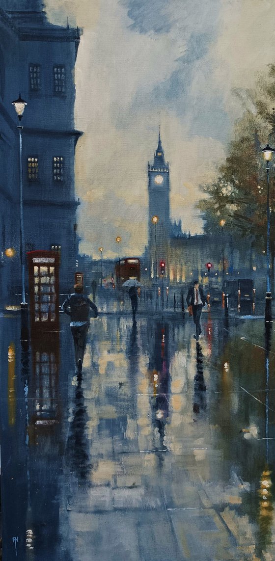 Evening rain London