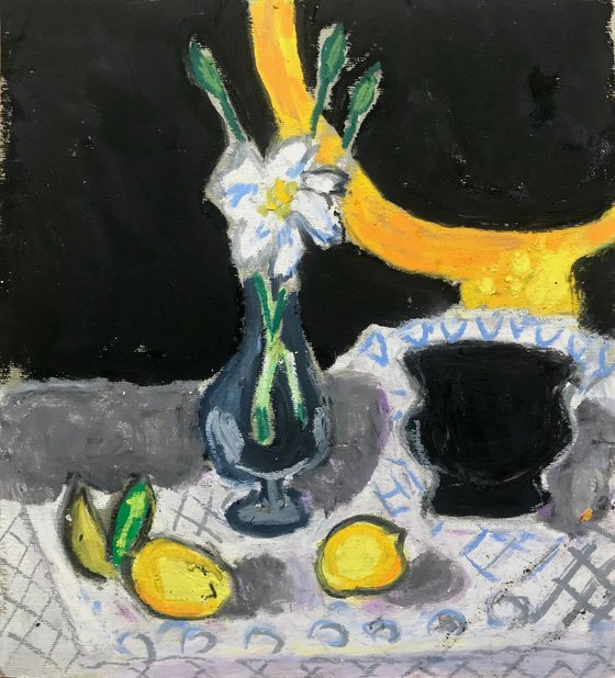 Mirror, Flower And Lemon