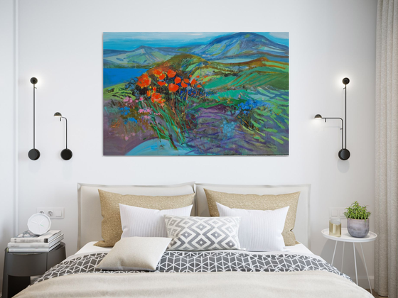 landscape with poppies