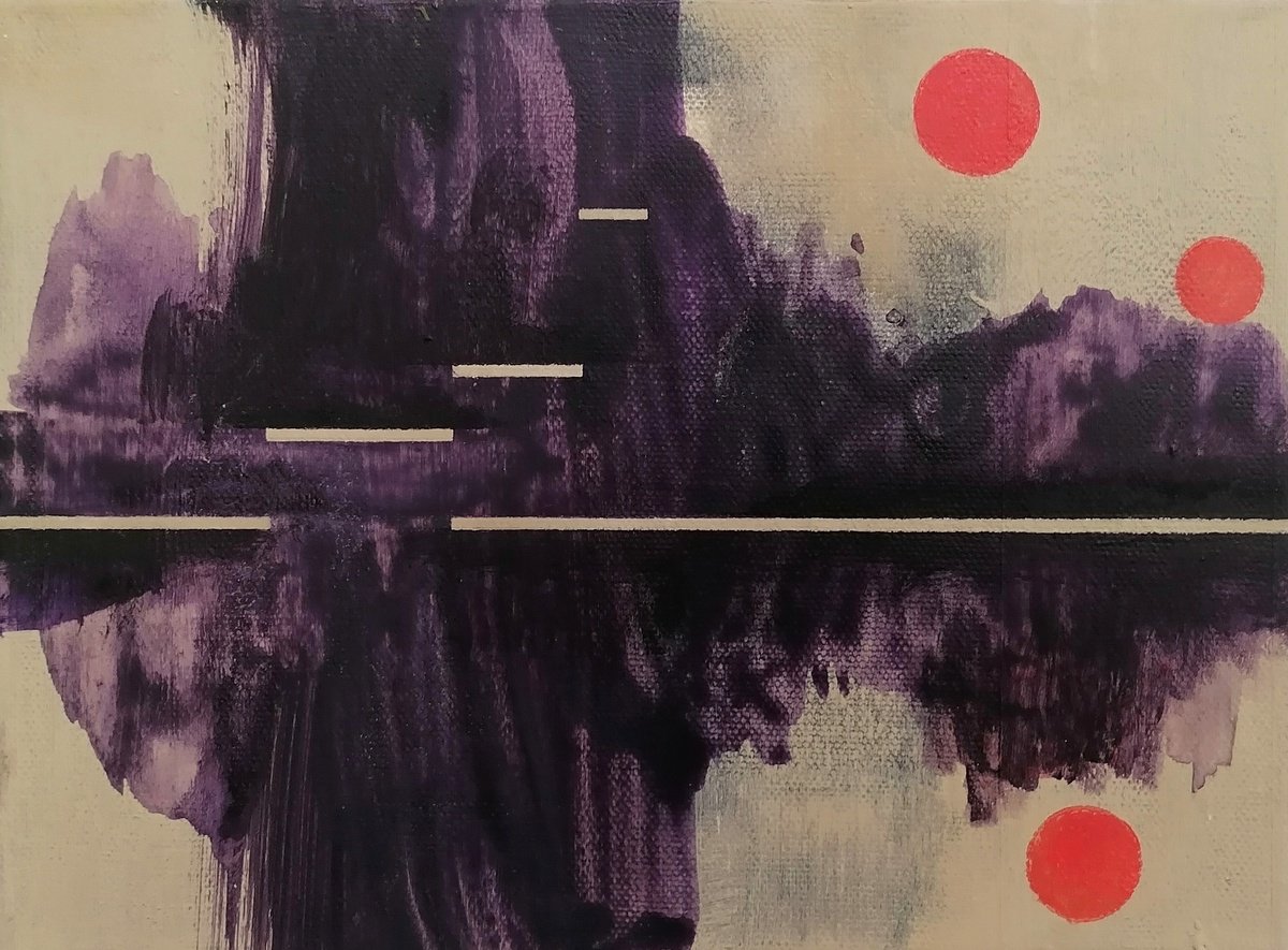 Abstract Painting By Alex Munzone, 9 X 7, Sequences 46, Original Artwork