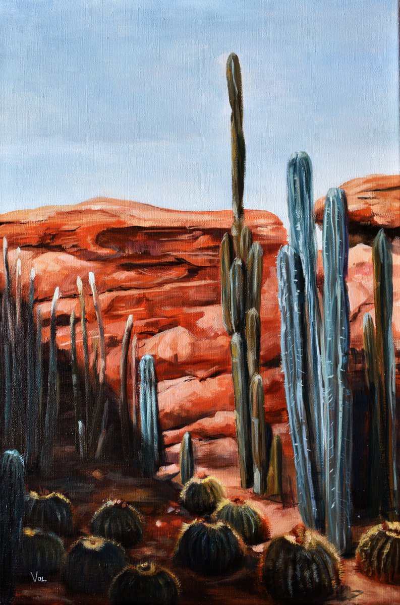 Painting Cacti by Alexandra Volodina