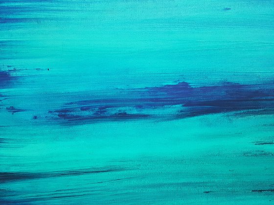 Peaceful mind - large blue abstract seascape