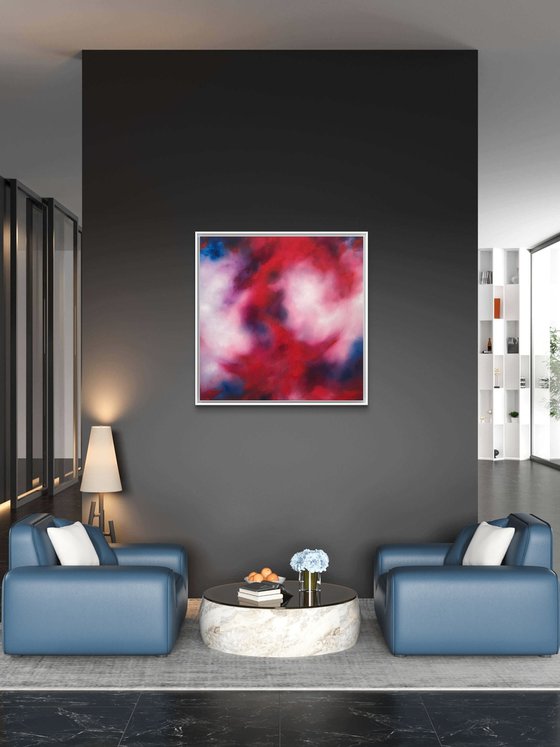 Abstract in Red, White and Blue.