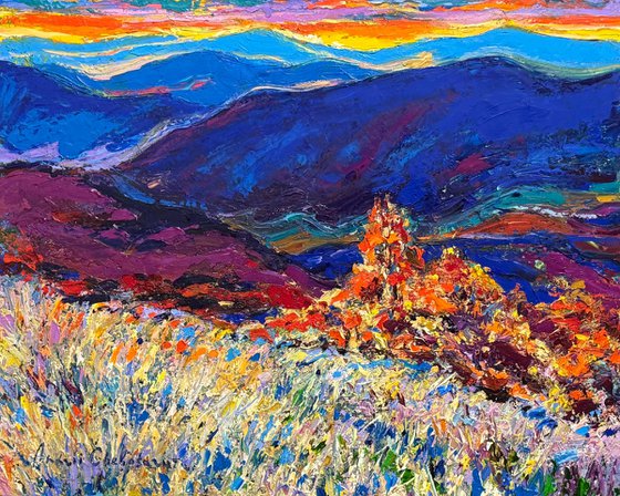 Magic of the evening mountains