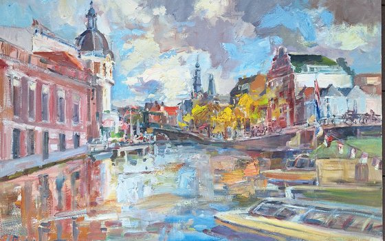 Amstel canal. Amsterdam
