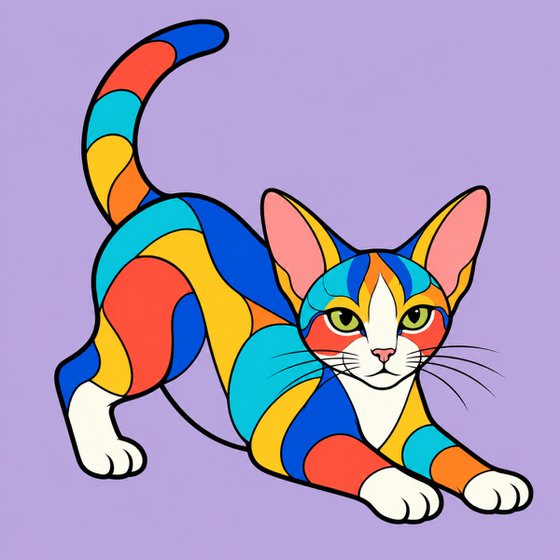 Colorful Abyssinian Kitten #03