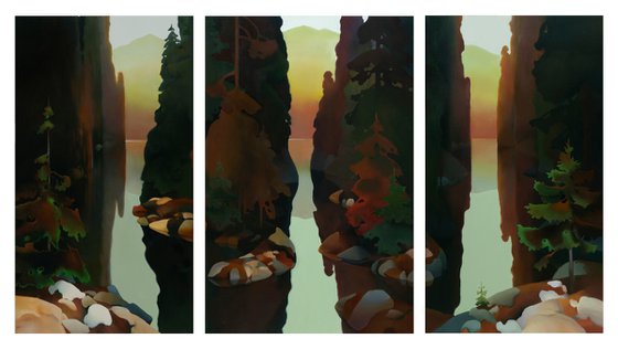 "At the northern night." Triptych