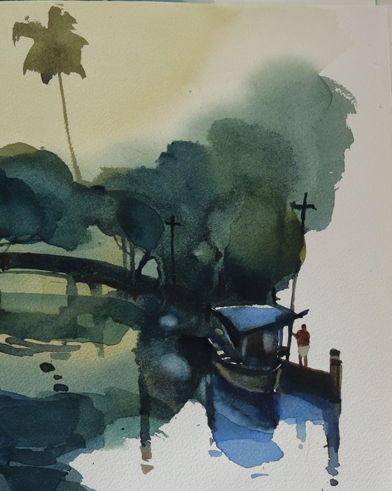 A drop of backwater dusk