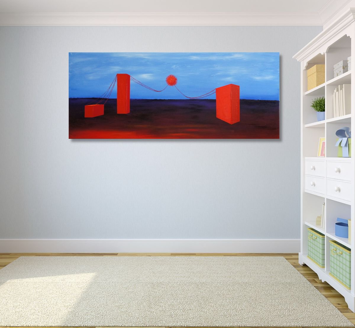 Out Of Nowhere (120 x 50 cm) XL oil (48 x 20 inches) by Ansgar Dressler