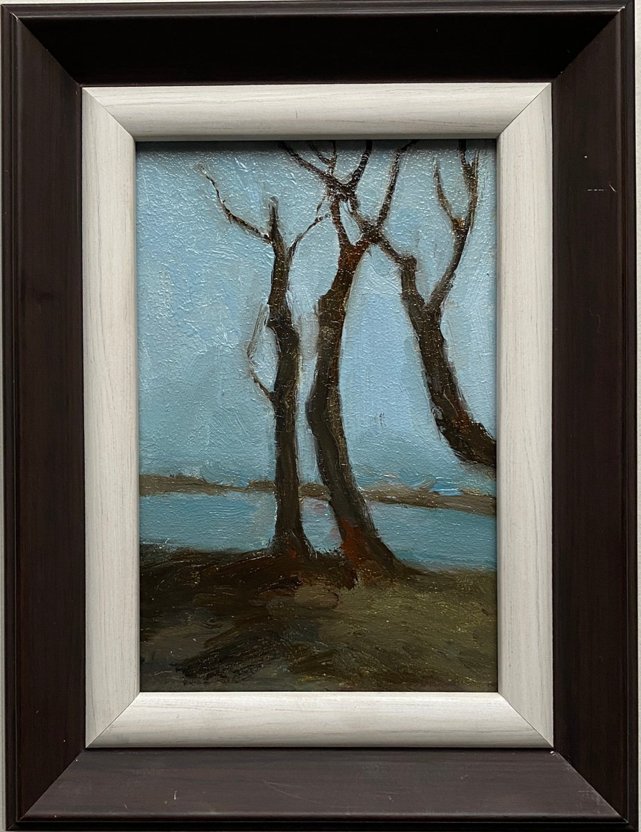 Tree on the river Dnipro by Liubov Romaniuk