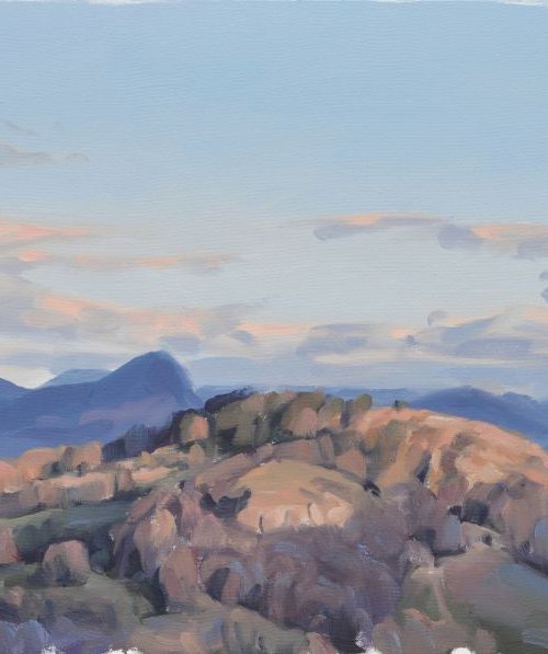 April 5, Roches de Mariol, sunset by ANNE BAUDEQUIN