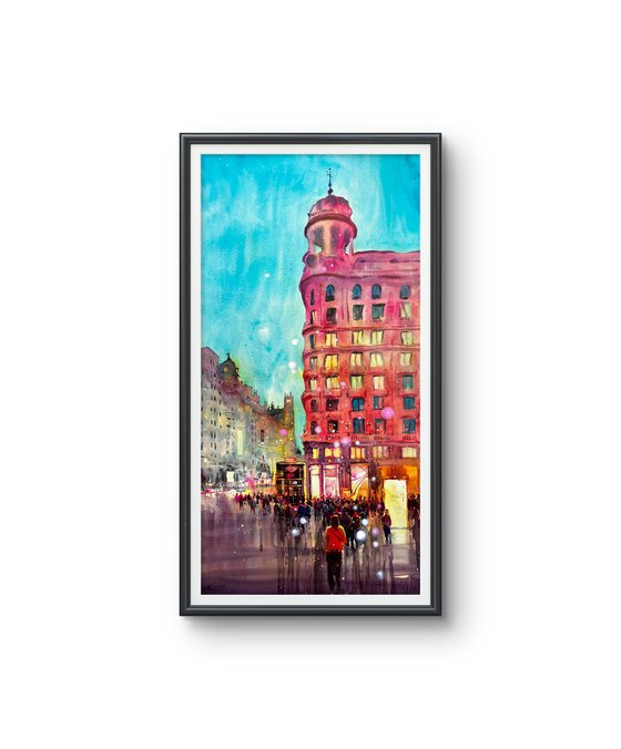 Evening walk in Madrid