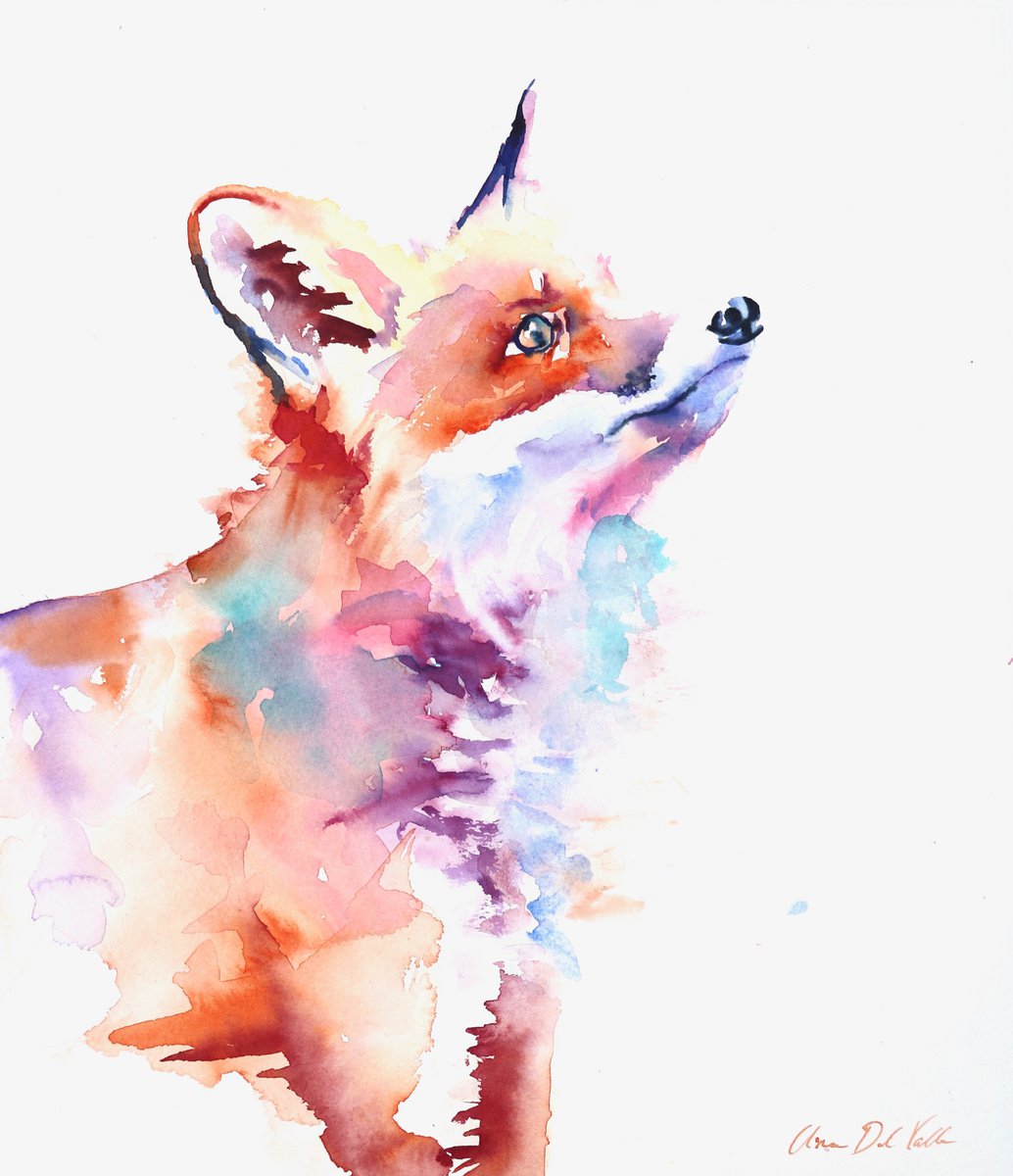Fox painting Curious Mr Fox by Aimee Del Valle