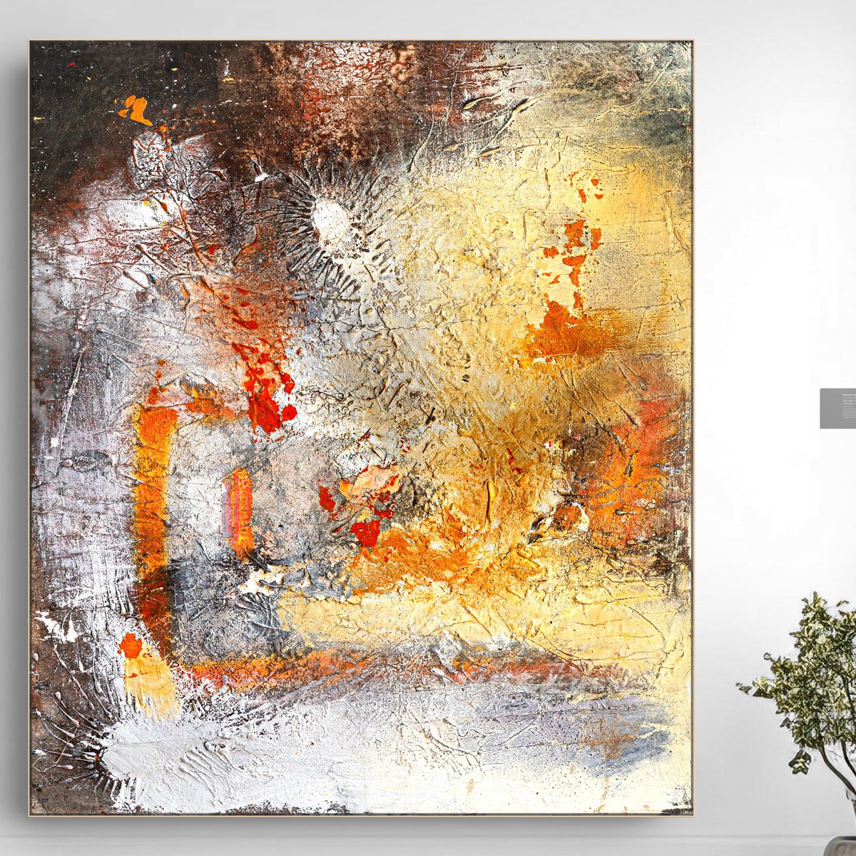 Organic Abstract Painting By Adriano Ribeiro, 24 X 28, Exata Hora, Original Artwork