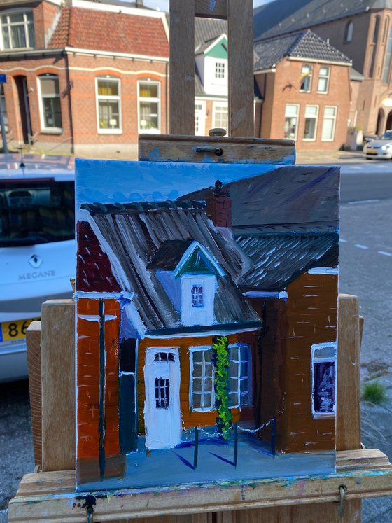 Small Dutch house. Plein Air