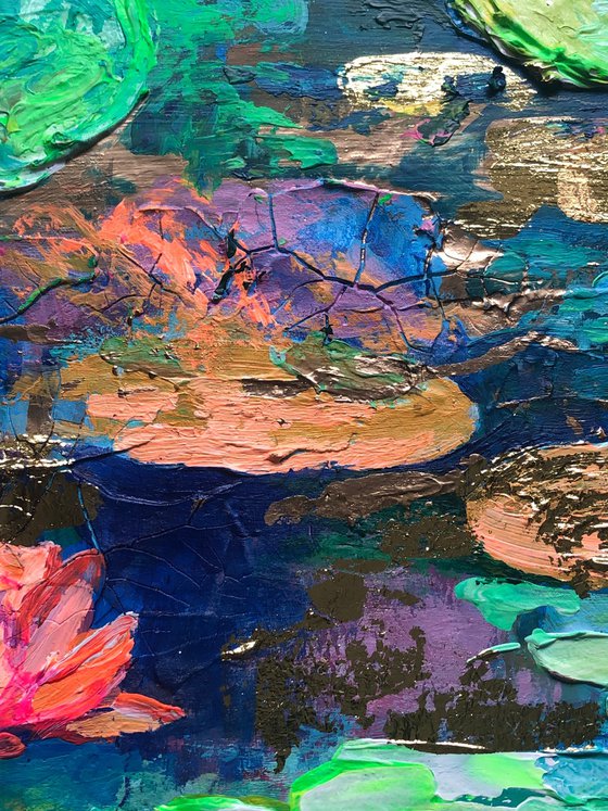 Lilies in the pond.