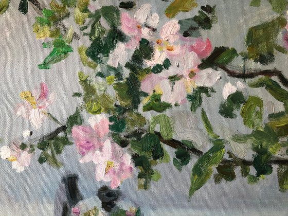 Still life with apple blossom