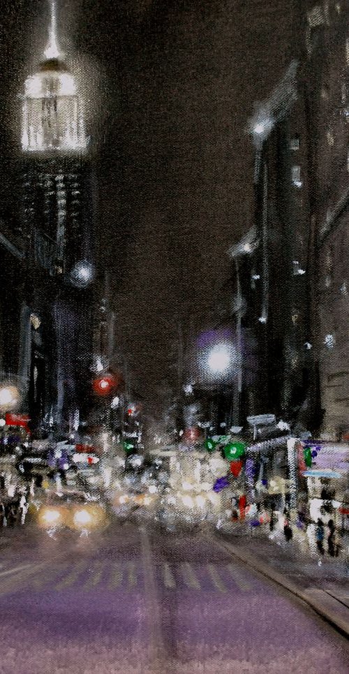 New York city Lights, 20x16 in by Vishalandra Dakur