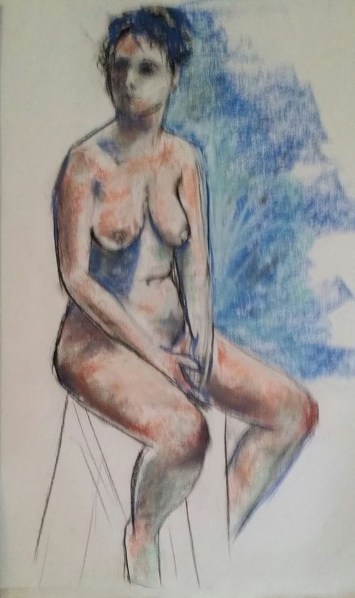 Woman on a chair by Els Driesen