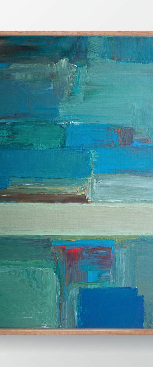 Blue Coast - Abstract Seascape Landscape by Thomas Hjelm