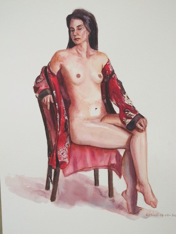 Draped female nude