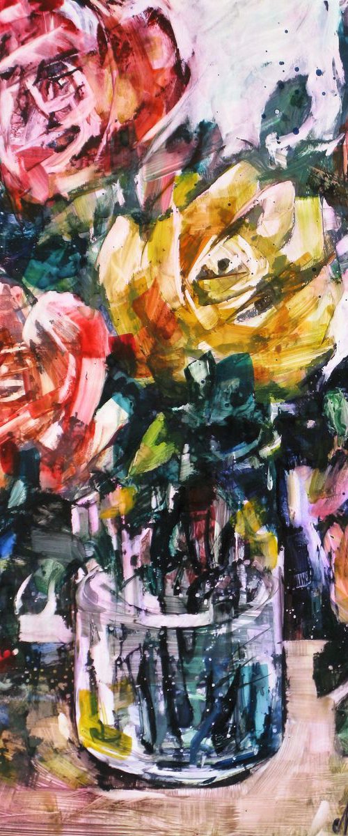 Bouquet of roses. by Nikifor Swiristuhin