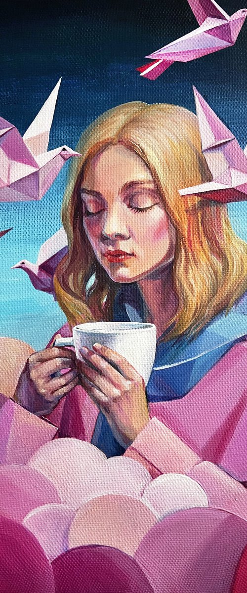 Morning. In pink clouds. by Natalia Veyner