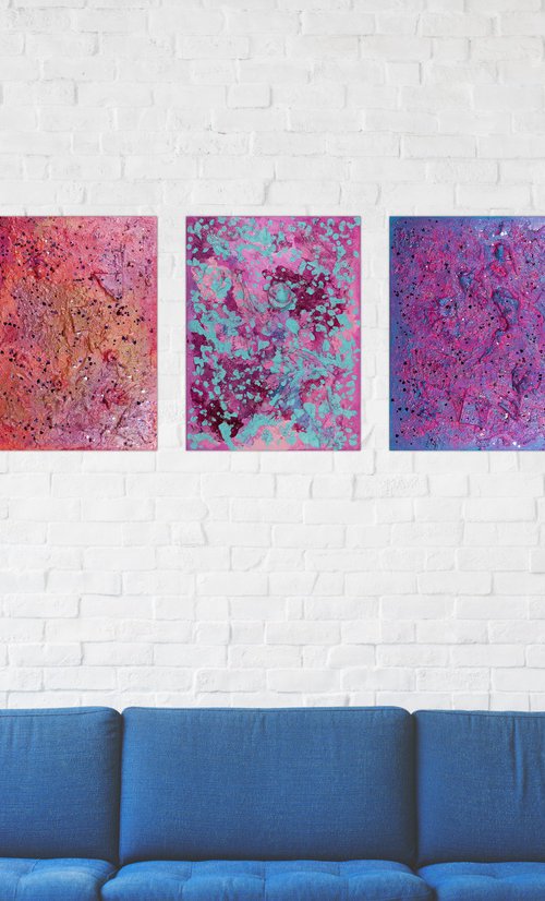 Pink Obsessed : TRIPTYCH by Pamela Rys