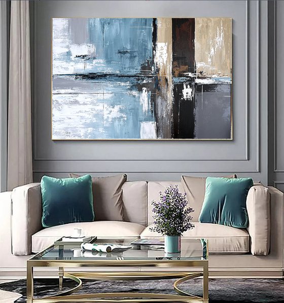 Azure Divide in Neutral Tones