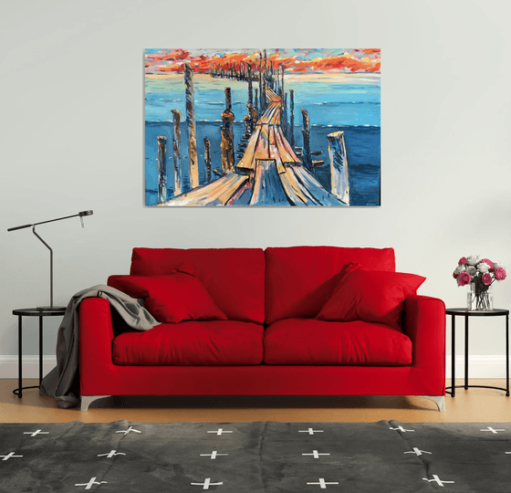 Pier to infinity, 150 x 100