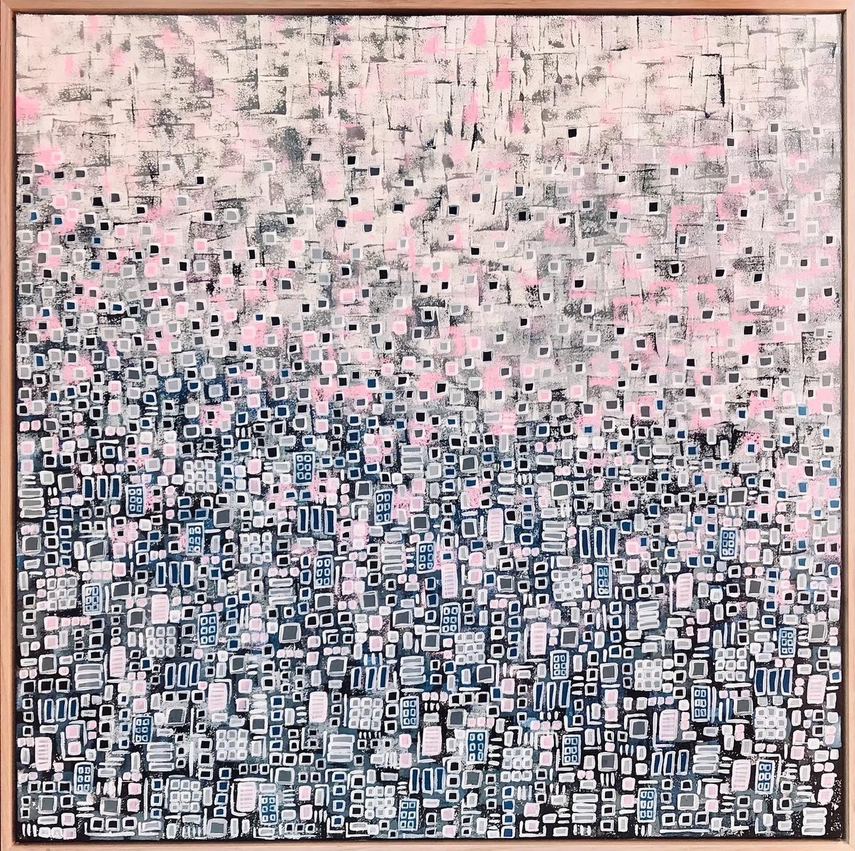 Organic Abstract Acrylic Painting By Carol Zsolt, 37 X 37, Inspiration 5203 Framed, Original Artwork