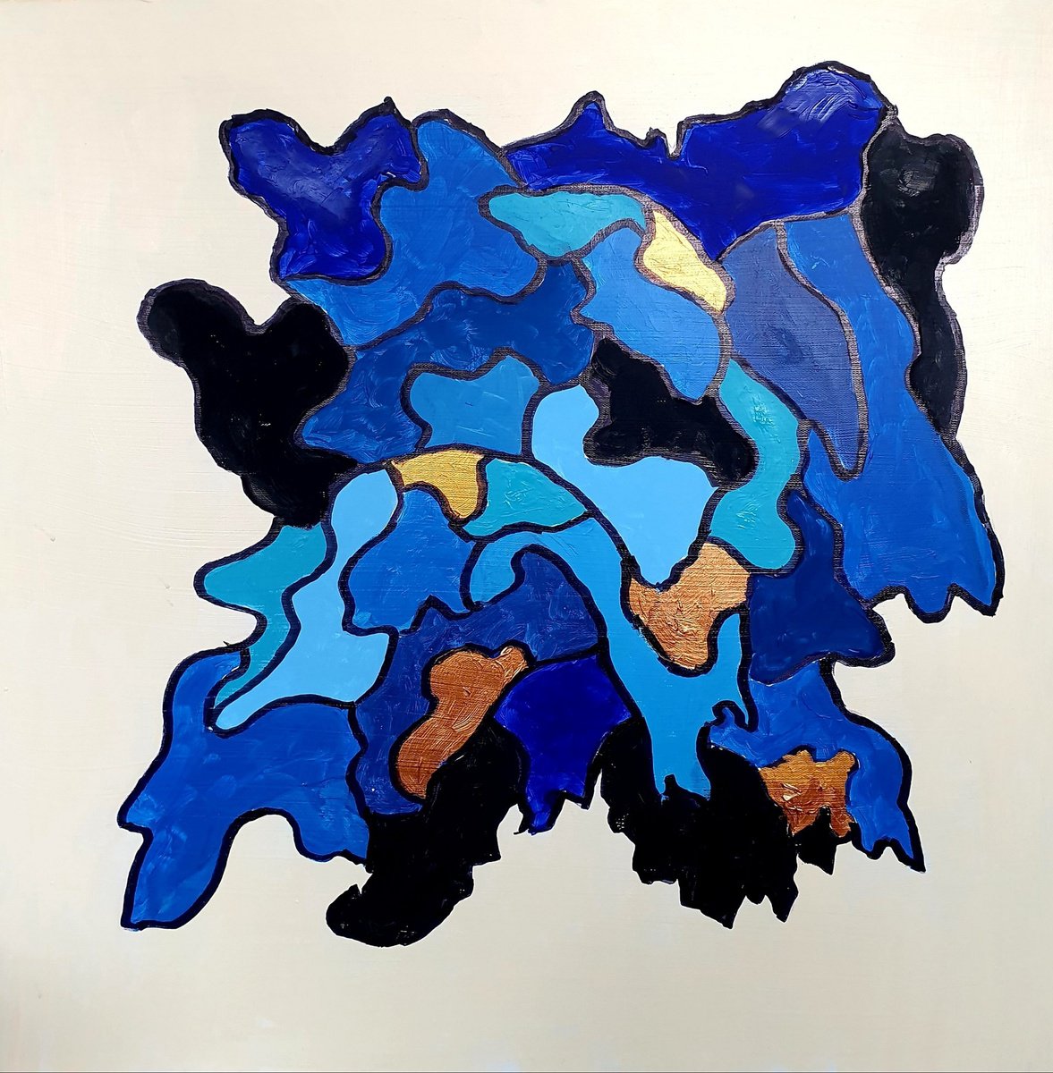 Abstract Acrylic Painting By Colin Ross Jack, 22 X 22, Grace Abstract 1, Original Artwork